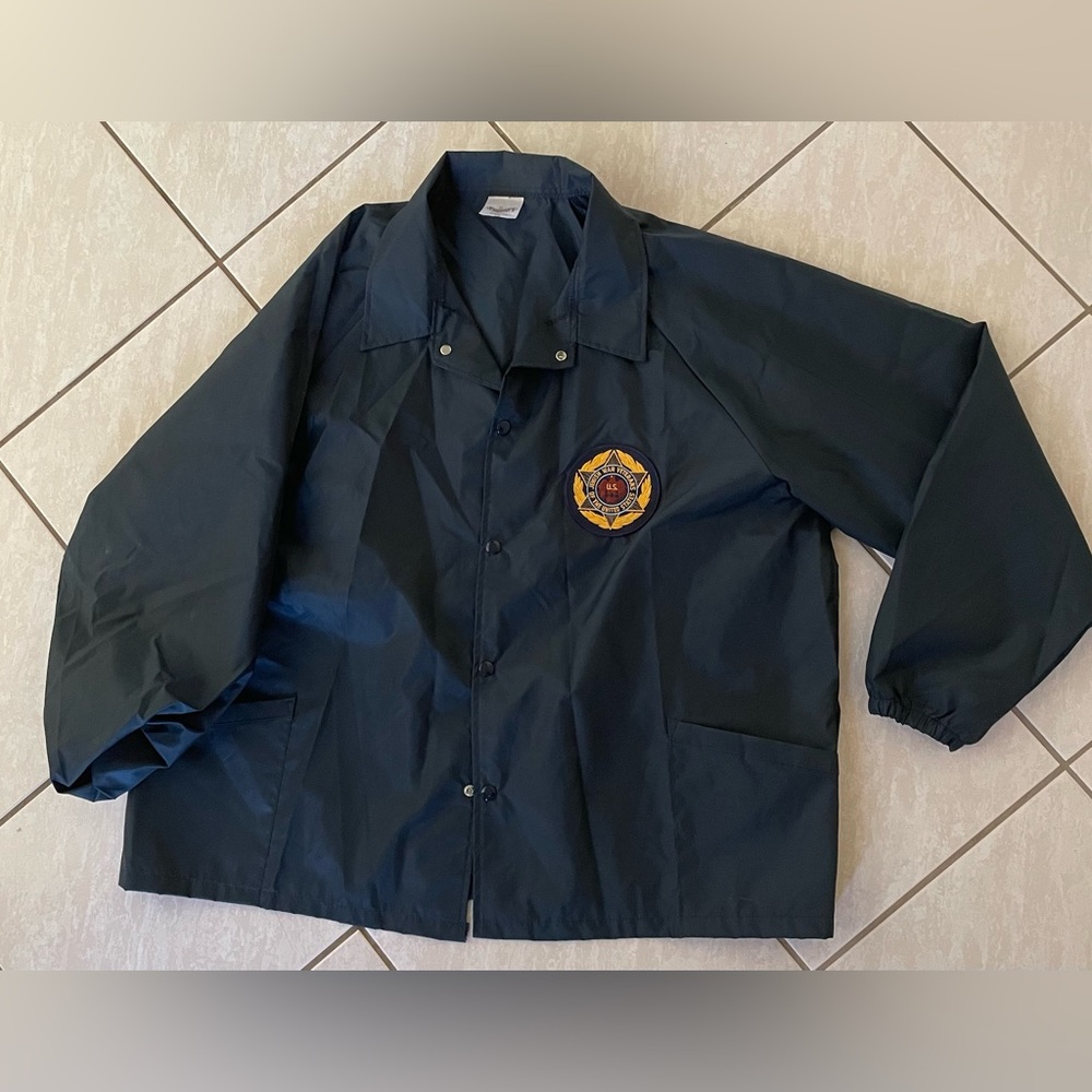 Vintage Auburn Sportswear 100% Nylon Navy Blue XXL Windbreaker Jacket - …